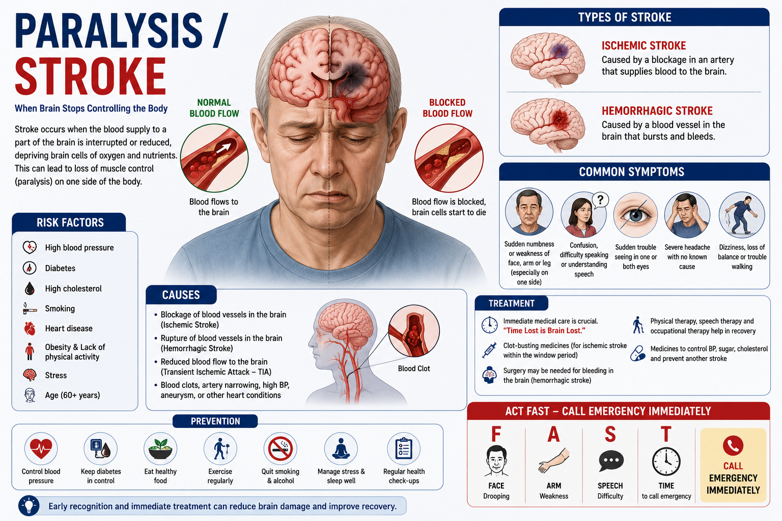 Paralysis / Stroke  લકવો / પક્ષાઘાત