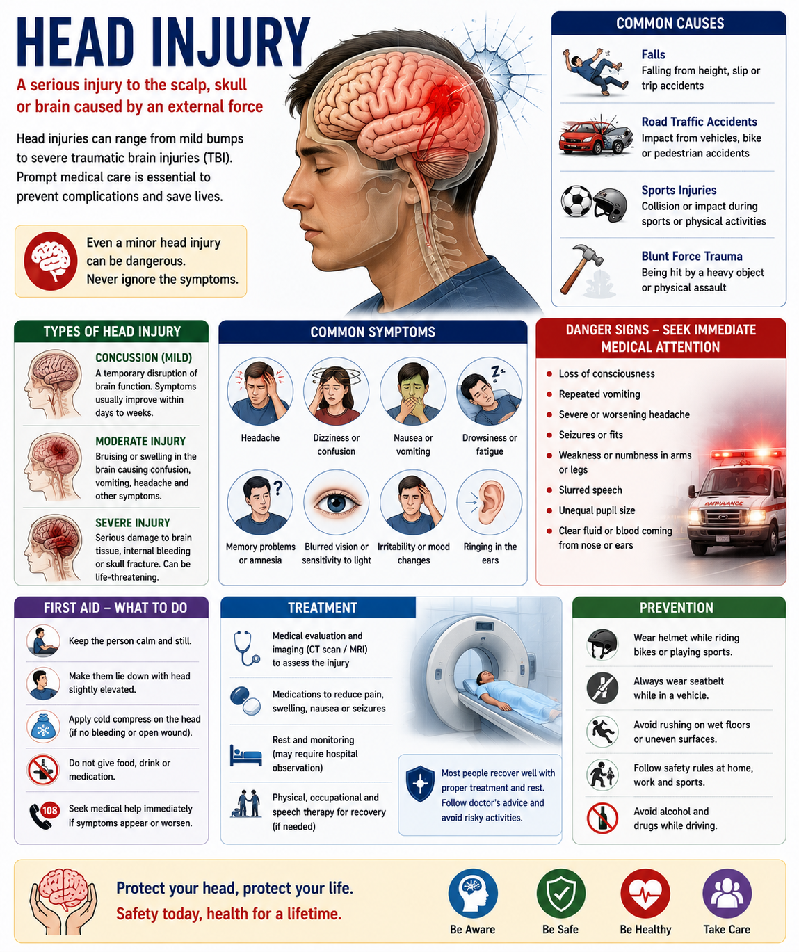 Head Injury માથા ની ઇજા