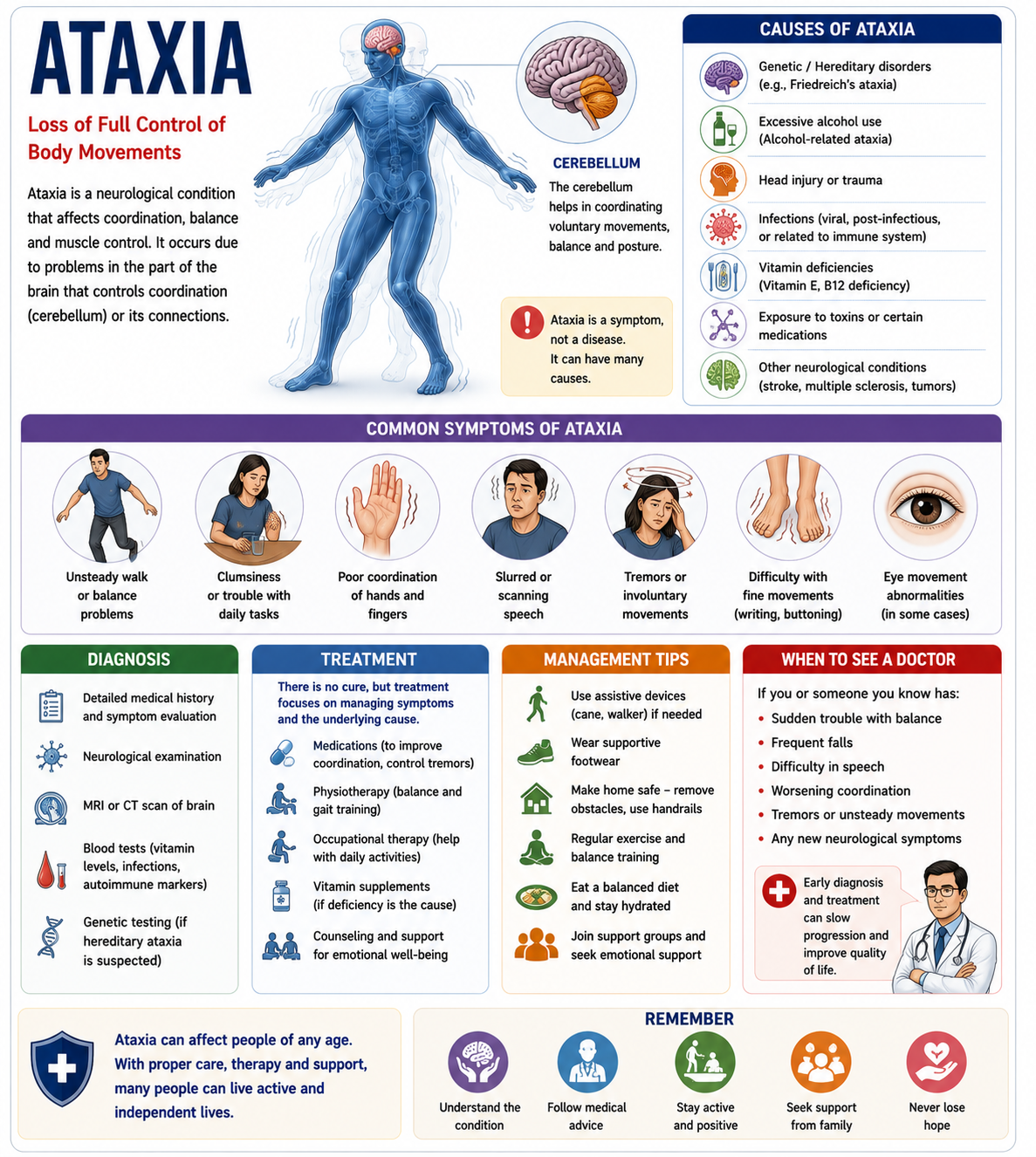 Ataxia  અસંતુલન / નાના મગજના રોગ